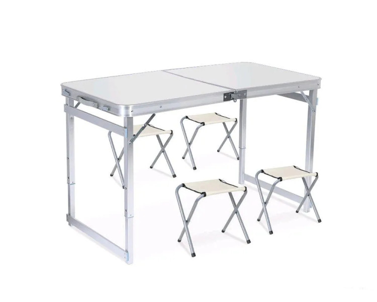 Стол складной туристический усиленный + комплект стульев Стол складной туристический усиленный + комплект стульев